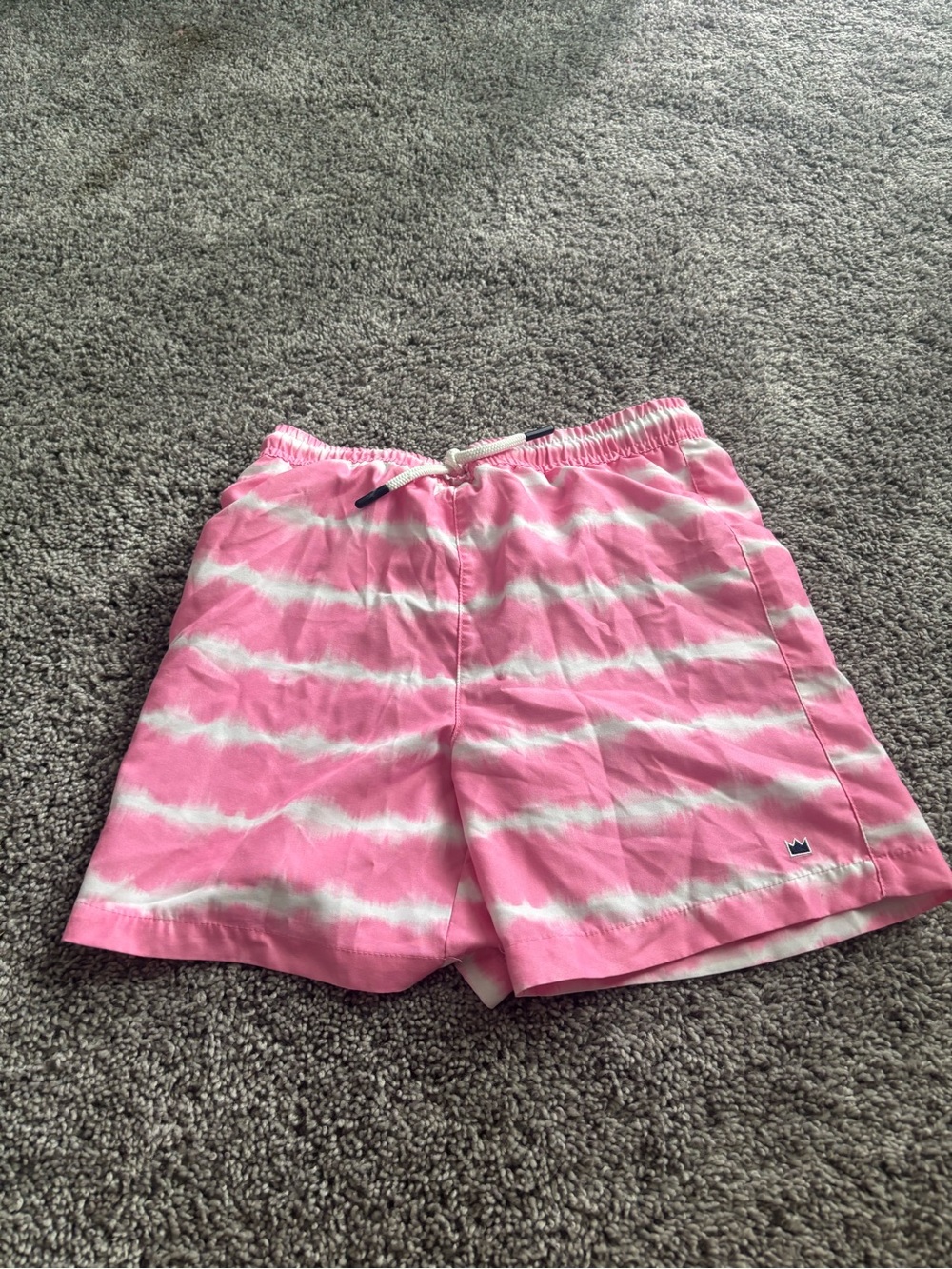 crown & ivy Pink and White Tie-Dye Kids Swim Rashguard Bottoms